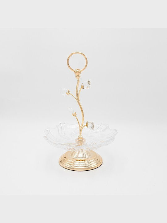 Metallic Dessert Divided Serving Plate Gold 35x23x35cm