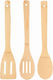 Bergner Bamboo Cooking Utensil Set Beige 3pcs