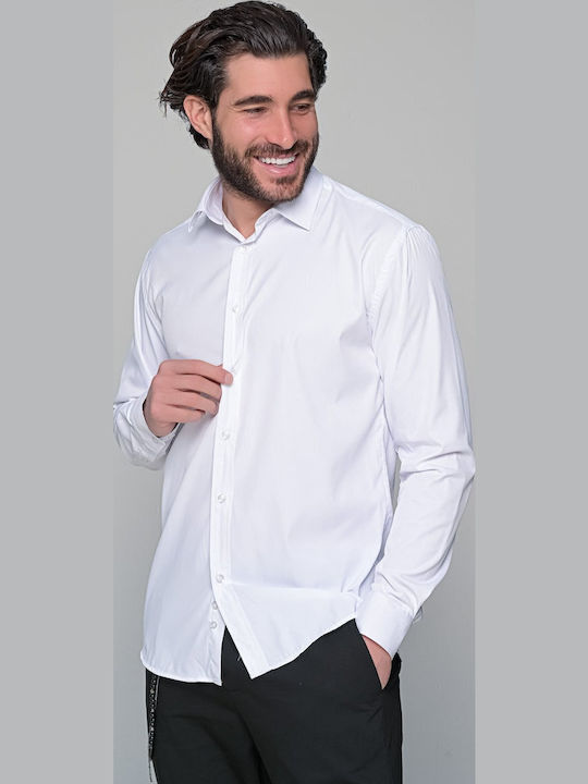 Bosnian Lunga Long-sleeved Cotton Shirt White