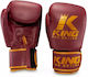 King Boxhandschuhe Leder für Kampf Rot