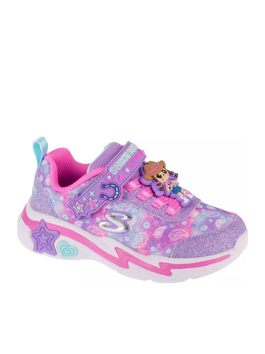 Snuggle Sneaks Skech Kids Sneakers with Scratch Purple
