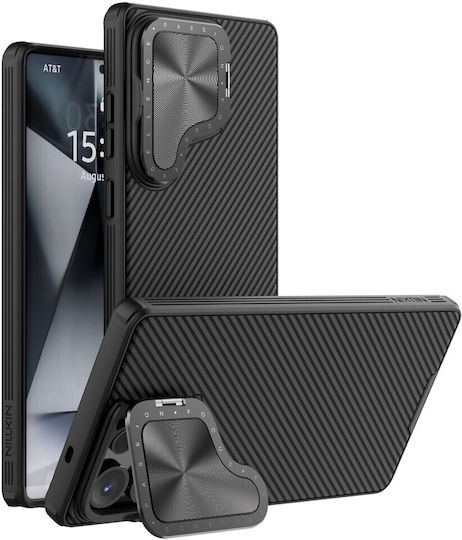 Nillkin Camshield Prop Series Задна корица Пластмаса / Силикон Черен (Galaxy S25 Ultra)