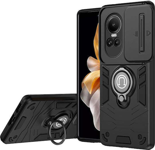 Mad Mask Camshield Back Cover Πλαστικό / Σιλικόνης Μαύρο (Oppo Reno10)