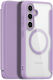 Dux Ducis Skin X Pro Series Книга Изкуствена кожа / Силикон Лилав (Galaxy S25+)