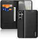 Dux Ducis Hivo Series Rfid Blocking Book Piele / Silicon Negru (Galaxy S25)
