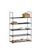 Plastic Shoe Organizer Black 67x29x101cm