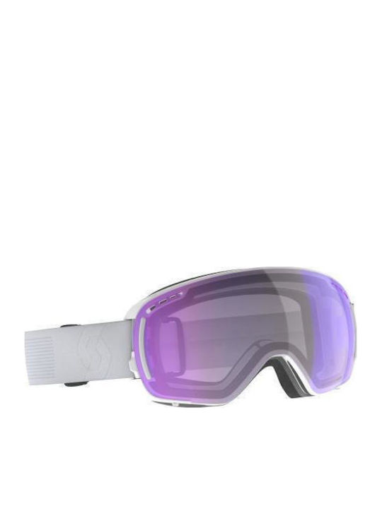 Scott Μάσκα Σκι & Snowboard Ενηλίκων Λευκή με Φακό σε Μπλε Χρώμα Scott Μάσκα Σκι & Snowboard Ενηλίκων Λευκή με Φακό σε Μπλε Χρώμα