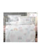Beauty Home Art 5612 Baby Sheets Set Crib Cotton Fitted White 100x150cm