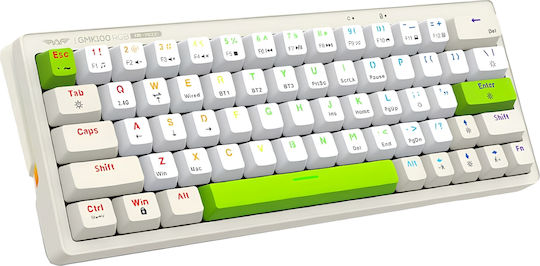 Armaggeddon GMK-100 Ασύρματο Gaming Μηχανικό Πληκτρολόγιο 60% με Custom Linear διακόπτες και RGB φωτισμό (Αγγλικό US) Spring