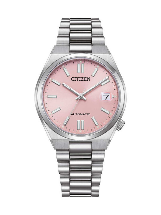 Citizen Γυναικείο Ρολόι 37mm Χρονογράφος Μπαταρίας με Ασημί Μεταλλικό Μπρασελέ