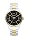 Radiant Herrenuhr 44mm Batterie mit Grau Rostfreier Stahl Armband