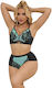 Subblime 955564 Green Patent Leather Mesh Zipper Bra Set