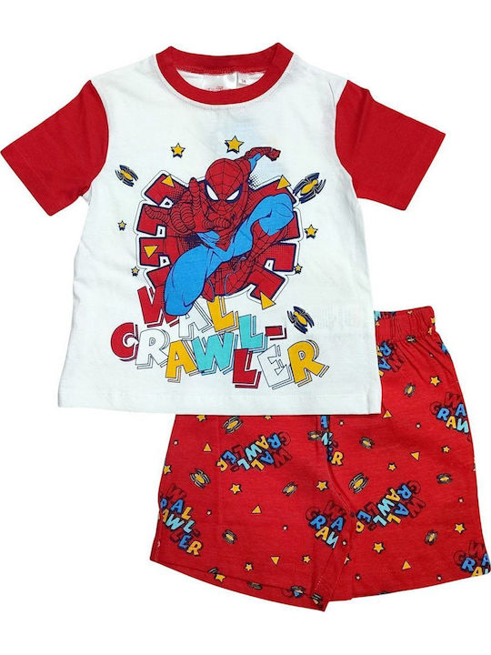 Disney Kids' Pajamas Summer red Spiderman