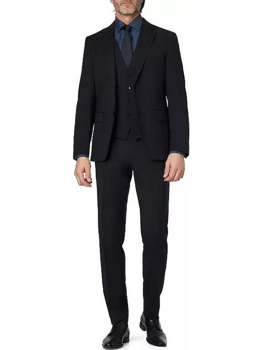 Men's Summer Suit Slim Fit Dark Blue
