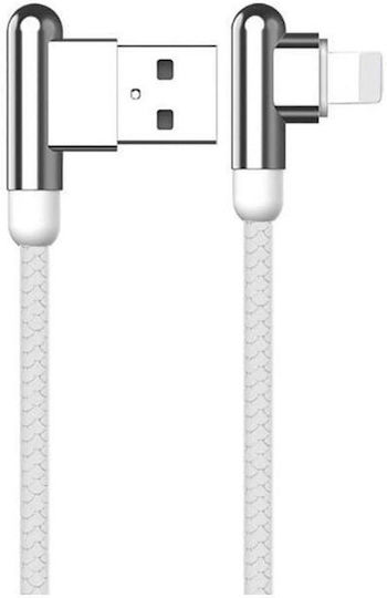 Kakusiga Редовна USB-A към Lightning кабел Бял 1.2м (KSC-125/WHITE/LT)