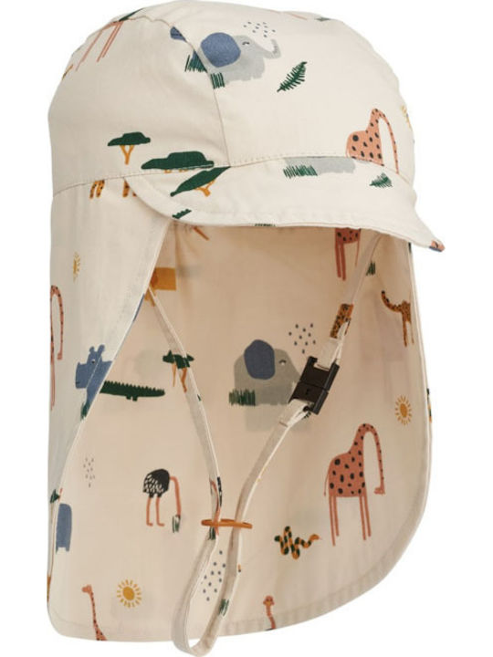 Liewood Kids' Hat Jockey Fabric Sunscreen Safarisandy Mix Beige