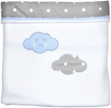 Baby Star Blanket Cot Fleece White 100x160cm