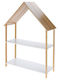 Kids Floor Shelving Unit White 80x30x108cm