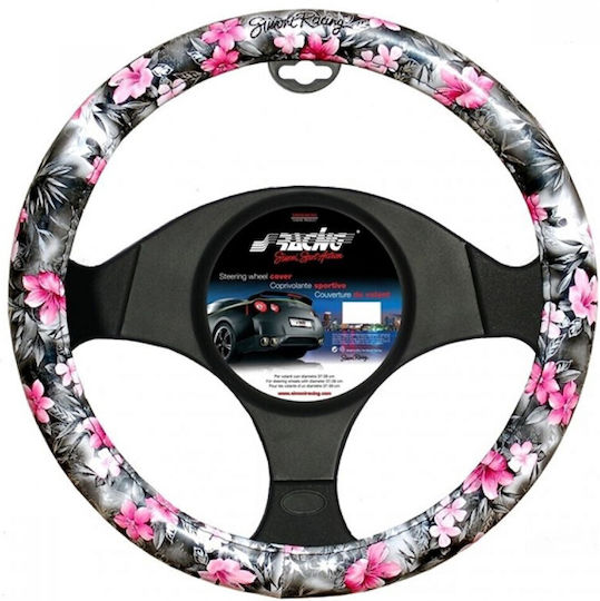 Simoni Racing Car Steering Wheel Cover Flowers Synthetic Multicolour