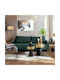 Comfort Four Seater Couch Bed with Storage Space Green 235x104x80 cm