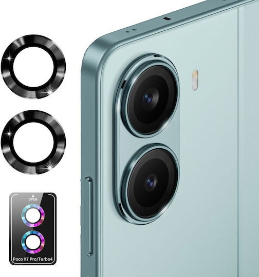 Protection Camera Protection Tempered Glass Black for the Xiaomi Poco X7 Pro 5G