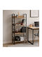 Bibliothek Black Velvet-Black Metal 60x28x126cm