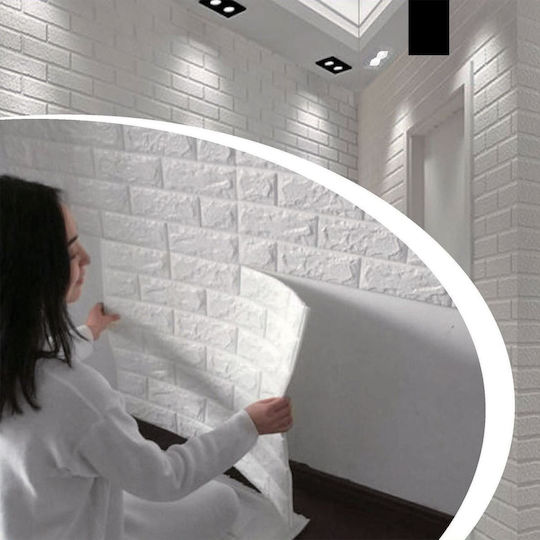 Wall Sticker Off White Stone Pattern Dimensions 70x77cm