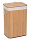 Wäschekorb Bamboo 72l mit Deckel 40x30x60cm Beige
