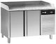 Fagor Frigider Inoxidabil de Banc Pizza 325lt cu 2 Uși și Unitate de Răcire 0/+0°C L149.2xl80xH85cm Ccp-2b