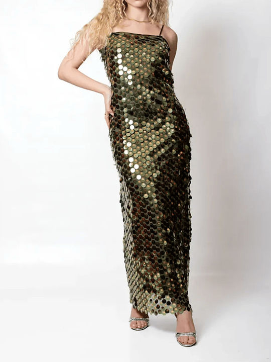 Summer Maxi Dress for Wedding and Christening Green