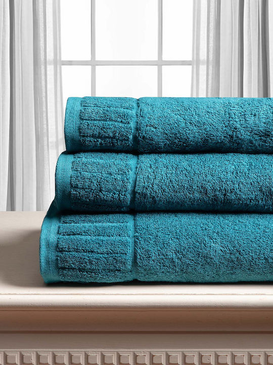 Silk Fashion Melodia 50x100cm Teal Bath Towel W...