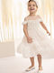 Baby Bloom White Baptism Dress made of Tulle