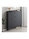 Wooden Shoe Organizer Gray 80x17x115cm