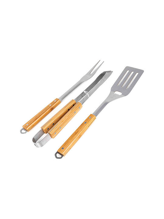 Σετ Εργαλεια Bbq 3τμχ Ξυλινες Λαβες Somagic 456503