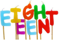 Multicolored Candles Eighteen 8 Pcs