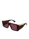 Gucci Women's Sunglasses with Burgundy Horn-Rimmed Frame and Burgundy Lenses GG1888S 004