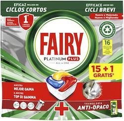 Fairy Platinum Plus 16 Κάψουλες Πλυντηρίου Πιάτων