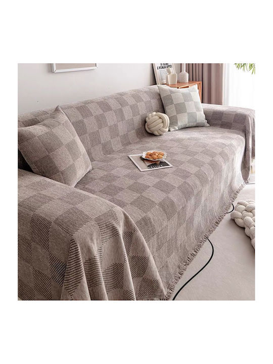ForHome Cuverturi Pentru Canapea 2 Locuri Chenille 180x240 cm Bej
