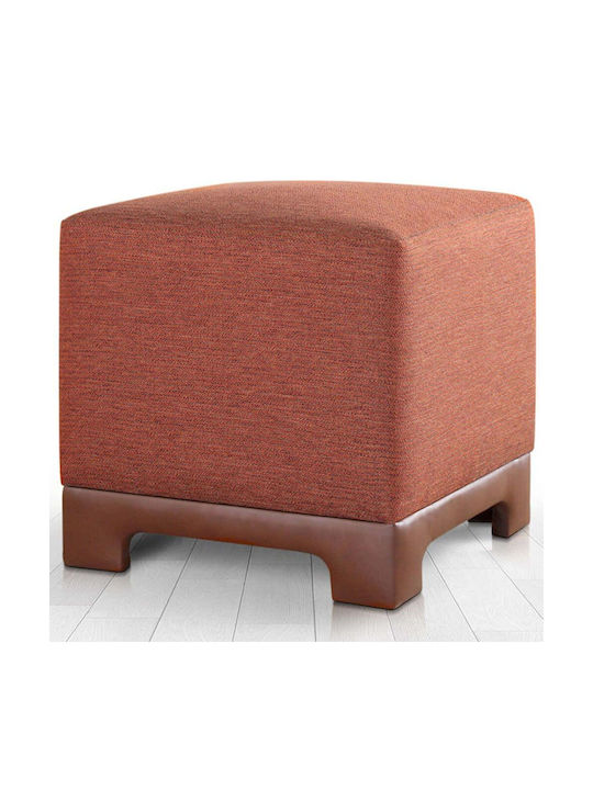 Hocker Für das Wohnzimmer Gepolstert mit Stoff Lenover Tile Red 50x50x47cm