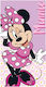 Microfiber Beach Towel Minnie Pink 140x70cm Dis...