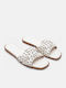 Women's Flat Sandals in White Color