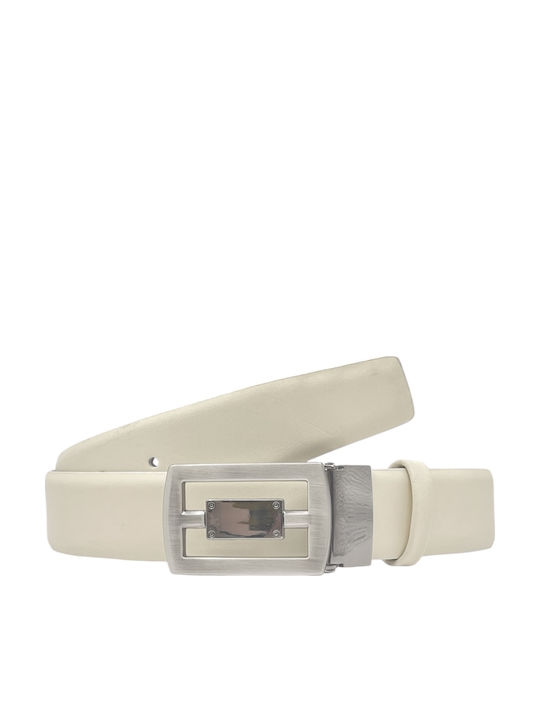 Men's Belt Leather Beige