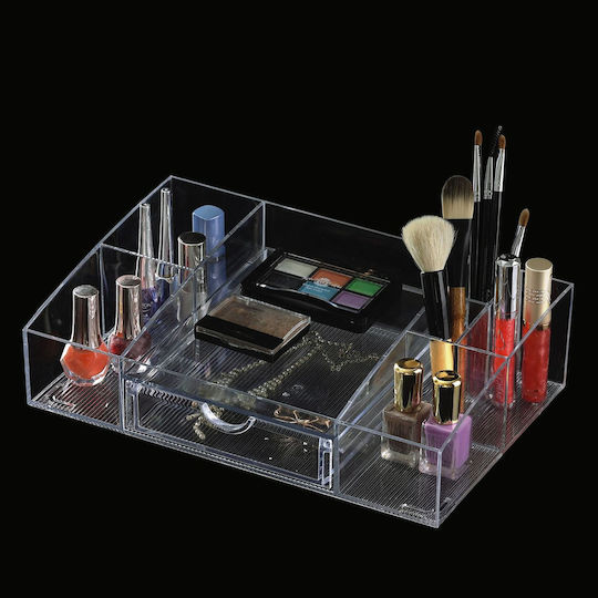 Kosmetikorganisator mit Trennzeichen Transparent 33x21x9cm