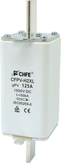 Ασφαλεια Μαχαιρωτη Φωτοβολταϊκων H2 125a 1500vdc Gpv Cfpv-h2xl Chf