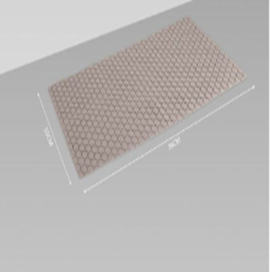 SDS Rutschfeste Badematte mit Saugnäpfen Braun 35x78εκ.