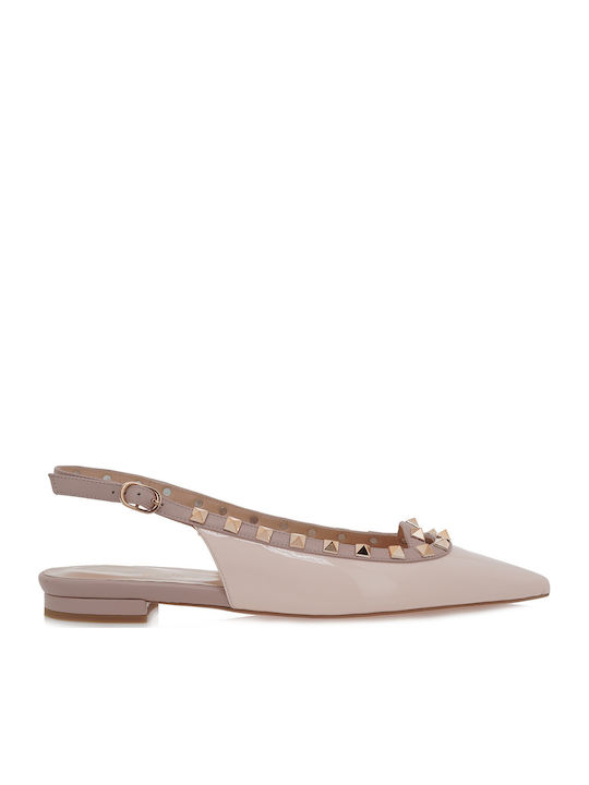 Leather Slingback Ballerinas White
