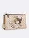 Small Women's Wallet Travel Beige