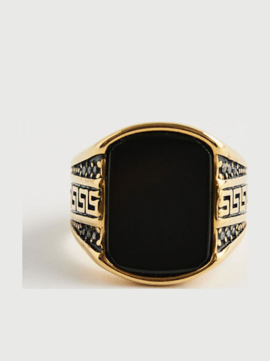 Aristoteli Bitsiani Männer Vergoldeter Ritter Ring