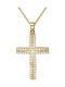 Papoulidis Jewellery Women's Gold Cross 14K Double Sided
