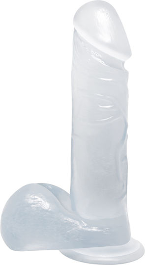 Baile Ρεαλιστικό Dildo με Όρχεις και Βεντούζα Blue 19cm